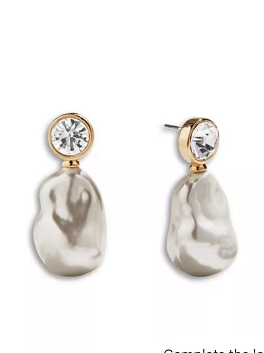 BaubleBar Elizabeth glass pearl earrings
